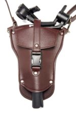 SHOPEE Brown PU Leather Gimbal Holster Case, Shoulder Carry Waist Pouch for DJI RS2/RS3/RS4, Crane 2/2S/3S/M2/M2S/ Crane M3 WEEBIL 2/3 Camera STABILIZER Professional Camera Stabilizer Carry Bag - Image 3
