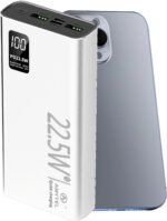 K8 20000mAh 25W Fast Charging Power Bank with Type-C & Dual USB Output, Portable Charger for Mobile, Tablet, Earbuds & Smartwatch – White - Image 3