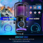 Fifine AMPLIGAME AM6 Gaming PC Microphone, USB Streaming Microphone with Game Chat Balance, Computer Condenser Desktop RGB Mic with Mute Button, Noise Cancellation for Podcast/Twitch/Discord - Image 4