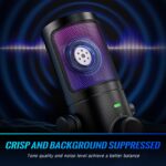 Fifine AMPLIGAME AM6 Gaming PC Microphone, USB Streaming Microphone with Game Chat Balance, Computer Condenser Desktop RGB Mic with Mute Button, Noise Cancellation for Podcast/Twitch/Discord - Image 9