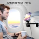 Ant Clip-On Mobile Phone Holder Stand for Table/Desk/Bed/Travel, 360° Rotating Adjustable Clamp Mount, Pocket Size Lightweight Foldable Stand, Compatible with 4–6.9 Inch Smartphones (Black) - Image 4