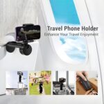 Ant Clip-On Mobile Phone Holder Stand for Table/Desk/Bed/Travel, 360° Rotating Adjustable Clamp Mount, Pocket Size Lightweight Foldable Stand, Compatible with 4–6.9 Inch Smartphones (Black) - Image 5