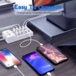 USB Charging Stations 60w12A 10 Ports Multiple Charging Block/Power USB Strip for iPhone Android Smartphone Tablet Smart Watch Air-Pods Samsung and Multiple Charger Plug (RT-10P-USB-HUB-01) - Image 4