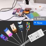 USB Charging Stations 60w12A 10 Ports Multiple Charging Block/Power USB Strip for iPhone Android Smartphone Tablet Smart Watch Air-Pods Samsung and Multiple Charger Plug (RT-10P-USB-HUB-01) - Image 6