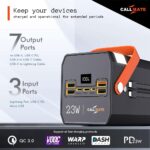 Callmate Treasury 100,000mAh Power Bank, 23W Fast Charging with Type C PD 3.0 Input & Output |7 Output & 3 Input Ports| (23W, Power Delivery) (Black, Lithium Polymer) - Image 4