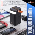 Callmate Treasury 100,000mAh Power Bank, 23W Fast Charging with Type C PD 3.0 Input & Output |7 Output & 3 Input Ports| (23W, Power Delivery) (Black, Lithium Polymer) - Image 6