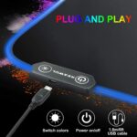 RGB Gaming Mouse Pad Large Extended Soft LED Mouse Pad with 14 Lighting Modes Non-Slip Rubber Base Waterproof Desk Mat for Computer Laptop Keyboard 80 x 30cm Gamer Accessories - Image 4
