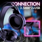 Aula S605 Professional RGB Gaming Headphones with Adjustable Mic Wired Gaming Headset (Black, Over Ear) - Image 4