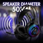 Aula S605 Professional RGB Gaming Headphones with Adjustable Mic Wired Gaming Headset (Black, Over Ear) - Image 6