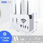 Wall Router Holder Case, No-Drill Wall Mounted Router Organizer Box, Self-Adhesive Peel & Stick WiFi Storage Case for Home Decor and Cable Organization - Image 3