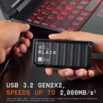 WD_Black P40 Game Drive 2TB, 2000MB/s R, 2000MB/s W, External SSD, USB 3.2 Gen2X2, Customisable RGB Lighting for Desktop, Mac, Gaming Console - Image 4