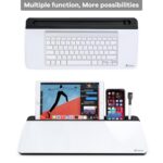 Varhomax Glass Desk Whiteboard with Storage, Desktop Organizer to-do List Memo Notepad Dry Erase White Board for Home Office and School Supplies (Black&White) - Image 6
