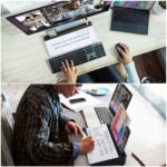 Varhomax Glass Desk Whiteboard with Storage, Desktop Organizer to-do List Memo Notepad Dry Erase White Board for Home Office and School Supplies (Black&White) - Image 8