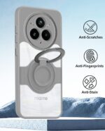 Jkobi Back Cover Case with Stand for Realme 14 Pro Plus 5G (Built-in Ring Holder Kickstand | Lifetime Anti Yellow | Camera Protection) - Image 6