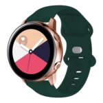 ACM Watch Strap Silicone Belt 20mm compatible with Samsung Galaxy Watch Active 2 44mm Smartwatch Sports Dual Closure Band Dark Green - Image 3