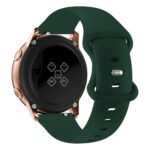 ACM Watch Strap Silicone Belt 20mm compatible with Samsung Galaxy Watch Active 2 44mm Smartwatch Sports Dual Closure Band Dark Green - Image 4
