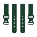 ACM Watch Strap Silicone Belt 20mm compatible with Samsung Galaxy Watch Active 2 44mm Smartwatch Sports Dual Closure Band Dark Green - Image 5