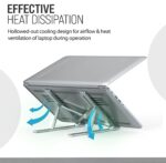 2 in 1 Portable & Foldable Aluminium Laptop Stand with Adjustable Height & Angle for Upto 15 Inch Laptops, MacBook - Image 3