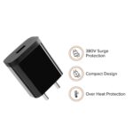 Fast Charger Compatiable with 1 Meter Micro USB Type B Charger for Xiaomi Redmi Note 3, Redmi Note 5 Pro, Mi Note 4 9/9A/9i/4//7/7A/Y1 Adapter Like Wall Charger | Android USB Charger (2.4 Amp, Black) - Image 4