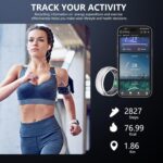 Smart Ring for Women Men - Fitness Ring with Sleep & Step Tracker | Waterproof Health Ring with Heart Rate Monitor, Compatible with iOS & Android, No App Subscription (Silver, 11) - Image 9