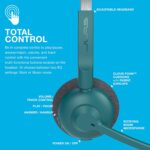 JLab Go Work Pop On-Ear Wireless Headset, Teal, 50+ Hours Playtime, Bluetooth Multipoint, Rotating Boom Mic, Noise Canceling MEMS Microphone, Light-Weight and Portable, for PC/Mac or Mobile (Teal) - Image 5