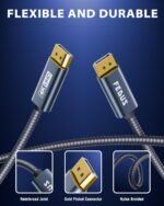 FEDUS 3 Meter 4K DisplayPort DP to DP Cable [Certified 4K@60Hz, 2K@240Hz, 1080@240Hz] Display Port to Display Port cable Compatible for Laptop, PC, Gaming Monitor, Graphics Card - Image 4