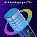 TONOR USB Gaming Microphone, RGB Streaming Microfono Set, PC Podcast Recording Computer Mic for PS4/5, Discord, Twitch, Cardioid Condenser Mic with Adjustable Boom Arm Stand TC30S+ - Image 4