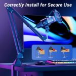 TONOR USB Gaming Microphone, RGB Streaming Microfono Set, PC Podcast Recording Computer Mic for PS4/5, Discord, Twitch, Cardioid Condenser Mic with Adjustable Boom Arm Stand TC30S+ - Image 7