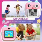 CADDLE & TOES 48 MP 1080p HD Instant Print Camera Toy for Kids with Free App, 3 Rolls Print Paper, SD Card, Bluetooth, Fun Filters & Stickers | Birthday Gift for Girls & Boys Age 4-12 (Pink) - Image 3