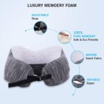 Kenneth Cole Unisex U-Shaped Neck Pillow – Adjustable & Ergonomic Design Travel Pillow|Ultimate Comfort Neck Pillow Ideal for Cars, Trains, Home, Office, Long Flight|Full Surrounding & Soft Pillow - Image 5