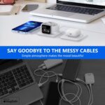 3-in-1 Wireless Charger | 23W Fast Charging Dock for 12–17 Series, AirPods 2/3/Pro2/Pro3 & Watch | Portable Travel Charging Station – Pearl White - Image 3