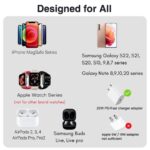 3-in-1 Wireless Charger | 23W Fast Charging Dock for 12–17 Series, AirPods 2/3/Pro2/Pro3 & Watch | Portable Travel Charging Station – Pearl White - Image 6