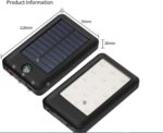 EcoGlow 9,800mAh Solar Power Bank with LED Light, Type-C & Micro USB, Fast Charging Portable Charger – Black - Image 6