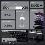 EPOMAKER Aula WIN60 HE 60% Wired Magnetic Keyboard with Adjustable Drive, 8000Hz Polling Frequency, Hall Effect Switches, Hot-Swap, for FPS Gaming (Black) - Image 4