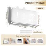 WiFi Router Storage Box | WiFi Router Holder Case Wall Mount-Universal Wall Shelf for Modem | Set-Top Box, Smart Devices-Space-Saving Cable Organizer Stand for Office, Home & Hotel - Image 3