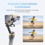 DJI Osmo Mobile 8 Gimbal Stabilizer for Phone, Native Tracking with Audio & Lighting, 360° Pan Rotation, Built-in Extension Rod & Tripod, 10h Battery, Extension Rod, Robust 3-Axis Stabilization - Image 7