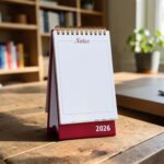 2026 Desk Calendar - Standing Flip 2026 Desktop Calendar with Thick Paper Size : 6 x 4 inch for Office,School,Family Gold Wiro (multicolor) - Image 6
