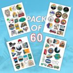 Vinyl Pack of 60 - Travel Stickers for Laptop, Luggage Bags, Journal, Bike, Scrapbook - Waterproof, Self Adhesive, Residue Free, 3 x 2 inch - Image 4