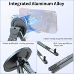 Aluminium Alloy Folding and Height Adjustable Laptop Stand Compatible with Laptop, Mobile and iPad, Magnetic - Image 6