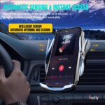 Wireless Car Charger,15 W Qi Charging, Automatic Sensor Auto-Clamping Car Phone Holder, Windshield Dashboard Air Vent Phone Mount,Compatible for iPhone, Xiaomi, Google, Honor,Oppo,etc - Image 3