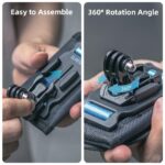 Backpack Shoulder Strap Mount Camera with Adjustable Shoulder Pad and 360 Degree Rotating Base, Bag Belt Holder Clip Compatible with GoPro Hero 13/12/11/9/8, DJI Action 6/5 Pro/4, AKASO and More - Image 3