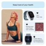 Fitbit Versa 4 Fitness Watch (Waterfall Blue/Platinum Aluminium) with 6-Month Premium Membership - Image 5