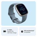 Fitbit Versa 4 Fitness Watch (Waterfall Blue/Platinum Aluminium) with 6-Month Premium Membership - Image 8