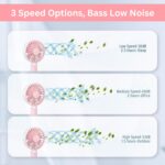 One94Store High Speed Portable USB Hand Fan, 4800 RPM, 1200mAh Rechargeable Battery, Up to 6H Runtime, 3 Speed Modes for Travel, Office & Makeup, Pink – Mini Fan, Hand Fan, Small Fan, USB Fan - Image 6