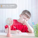 One94Store High Speed Portable USB Hand Fan, 4800 RPM, 1200mAh Rechargeable Battery, Up to 6H Runtime, 3 Speed Modes for Travel, Office & Makeup, Pink – Mini Fan, Hand Fan, Small Fan, USB Fan - Image 8