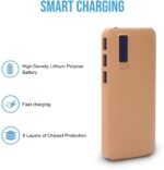 P3Brown10K 10,000mAh Power Bank with 3 USB Ports, Fast Charging Portable Charger for Smartphones, Tablets, Smartwatches – Brown - Image 3