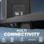 ZEBRONICS Juke BAR 6100DWS PRO 240W with Multi Connectivity (BT 5.0 | HDMI (ARC) |Optical in | USB | AUX),Wireless Subwoofer,RGB LED Lights, Wall Mountable Sound Bar with Virtual 5.1 and LED Display - Image 4