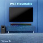 ZEBRONICS Juke BAR 6100DWS PRO 240W with Multi Connectivity (BT 5.0 | HDMI (ARC) |Optical in | USB | AUX),Wireless Subwoofer,RGB LED Lights, Wall Mountable Sound Bar with Virtual 5.1 and LED Display - Image 5