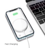 eller santé 15W Mag-Safe Auto Aligned Fast Charging Magnetic Wireless Charger for iPhone 12 Mini/12/12 Pro/12 Pro Max, White - Image 3