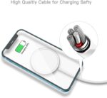 eller santé 15W Mag-Safe Auto Aligned Fast Charging Magnetic Wireless Charger for iPhone 12 Mini/12/12 Pro/12 Pro Max, White - Image 6